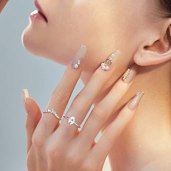 MOOSEA 1.5CT Oval Cut Moissanite Engagement Rings for Women, Brilliant D Color VVS1 Clarity Lab Created Diamond Rings 14K White Gold Vermeil Moissanite Solitaire Ring for Women Wedding Rings