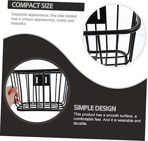 Miniatura 6 de Cesta de hierro para bicicleta, cesta delantera de bicicleta, contenedor de bicicleta, accesorios para bicicleta de montaña, cesta para manillar de