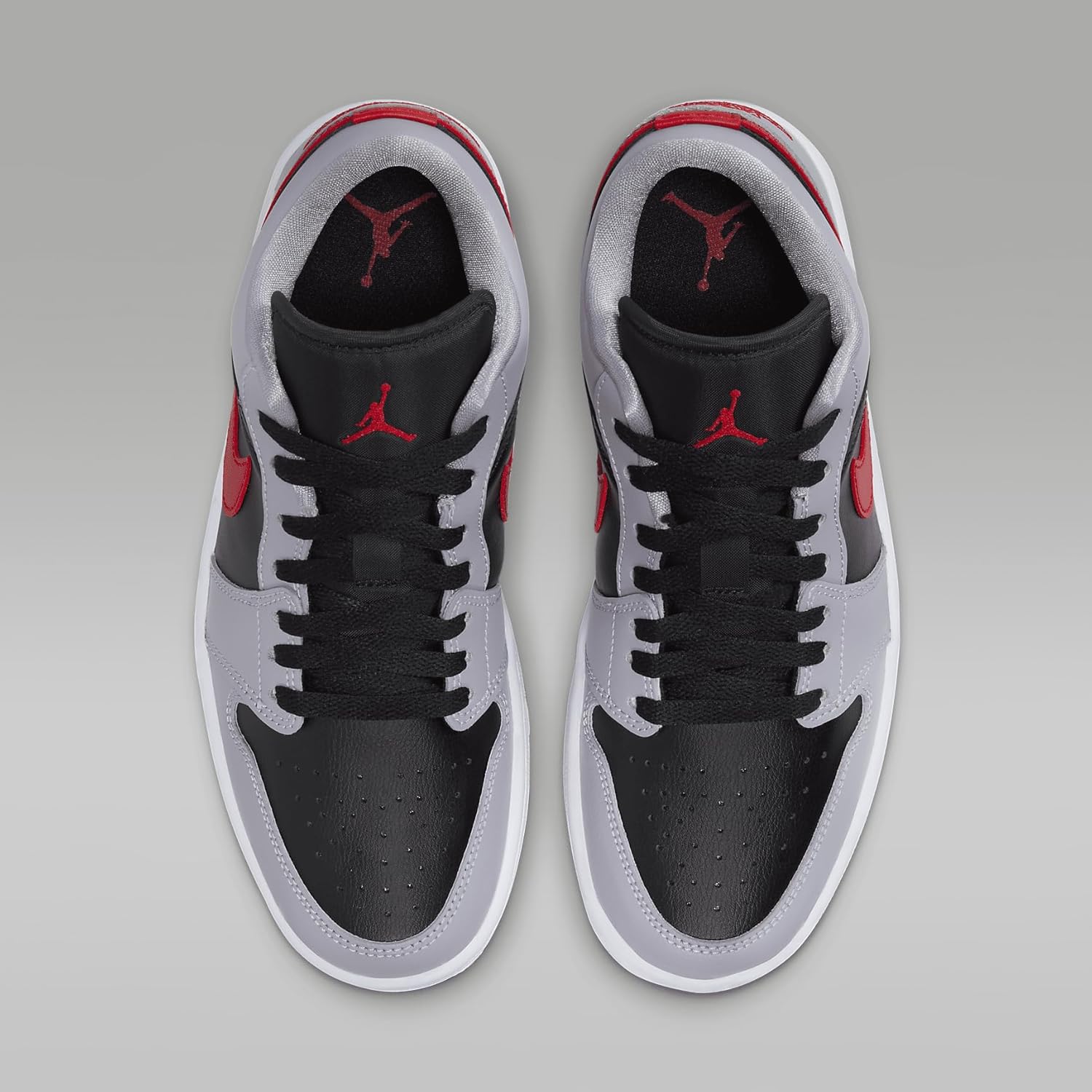 Air Jordan 1 Low Womens Lifestyle Shoes (Cement Grey/Fire Red/Black/White)