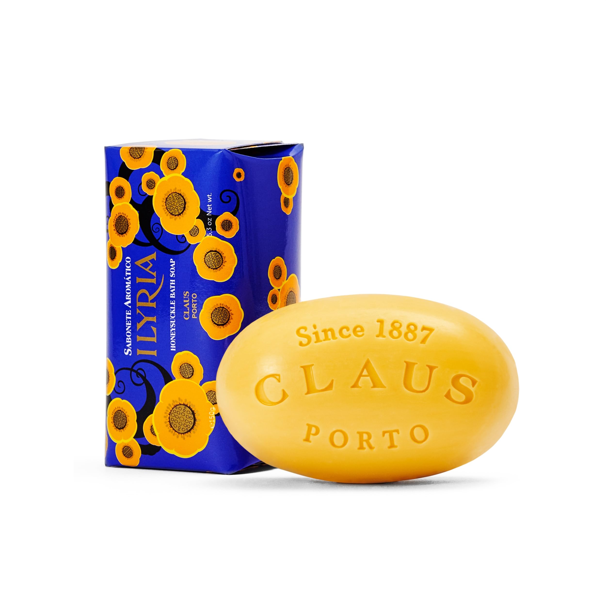 Ilyria Honeysuckle Body Soap for Men + Women | Floral, Cleansing, Nourishing | Handcrafted, Aromatic, Delicate, Fresh (150g | 5.3 oz)