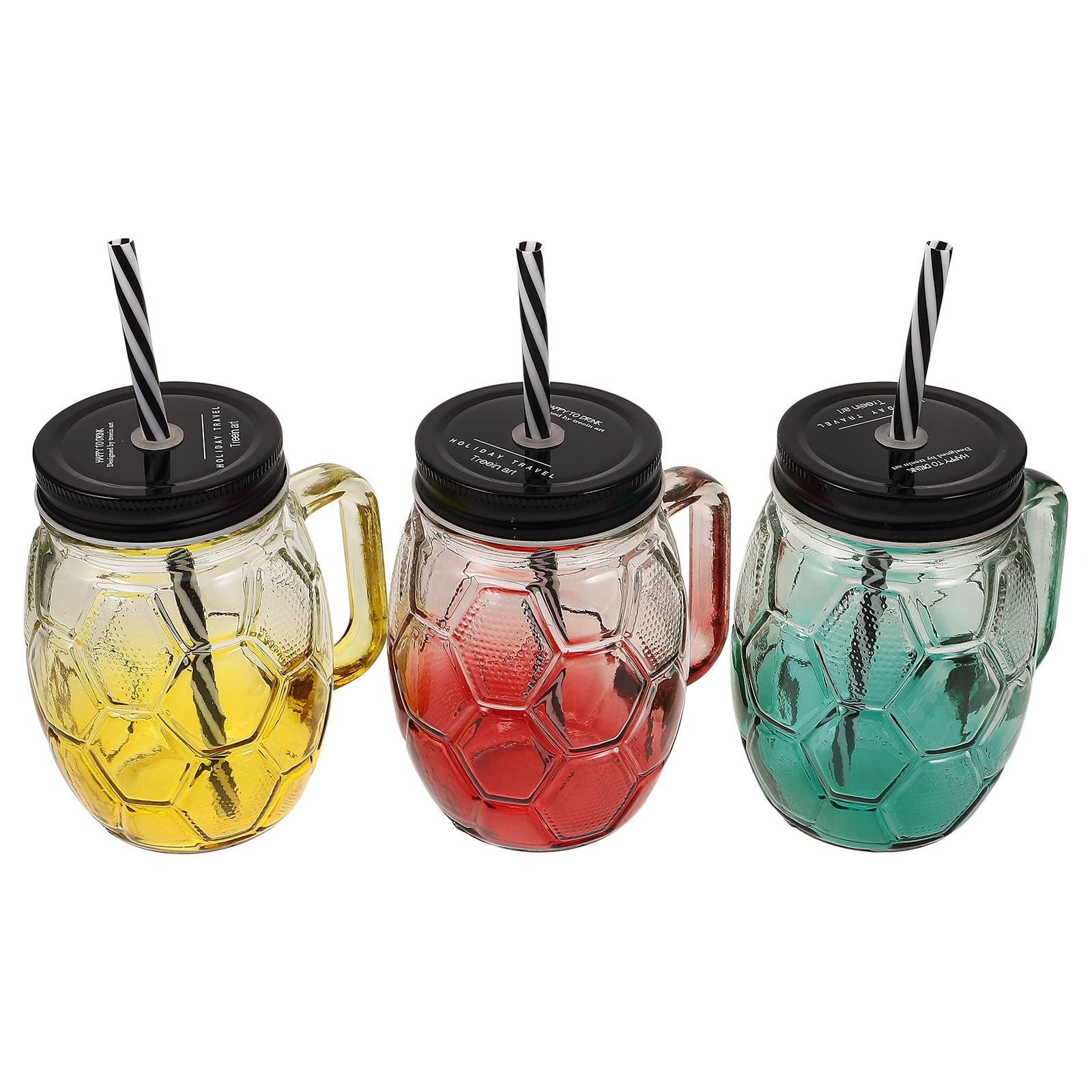 Tasses en verre anti-renversement avec pailles pour l'usage extérieur