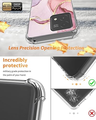 Miniatura 3 de CLATUK Funda para Moto G Stylus 5G 2023 con protector de pantalla + protector de lente de cámara, mármol delgado + protección anticaídas y a prueba