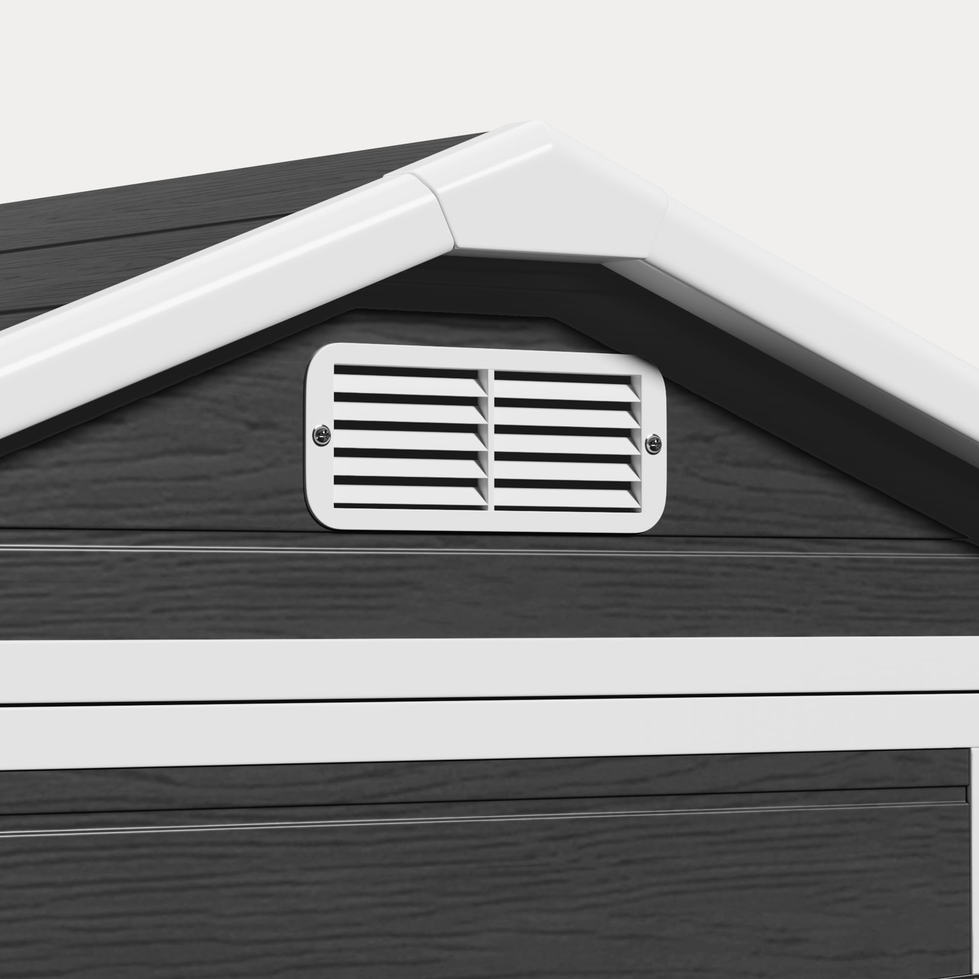 Abri de Jardin en Résine, Cabane à Outils Imperméable avec Fenêtre et Ventilation, Abri de Rangement Verrouillable pour Outils de Jardin, 122 x 92 x 188 cm (Noir)