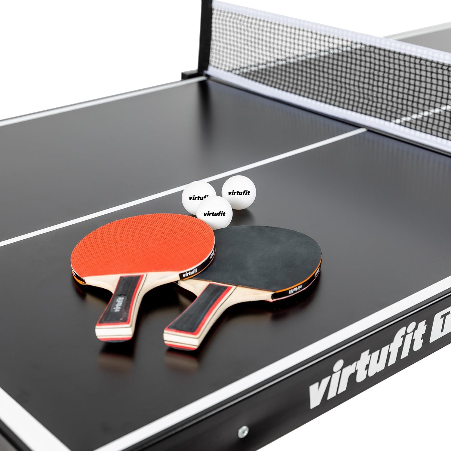 VirtuFit Mini Table de Ping-Pong TT160 - Avec 2 raquettes et 3 balles - Table de ping-pong - Filet inclus