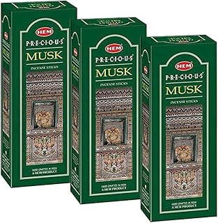 Hem Precious Musk Incense, 3 Boxes - (360 Sticks per order)