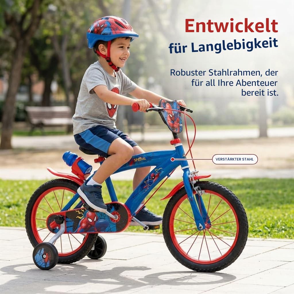 TOIMSA Fahrrad 16 Zoll Spiderman Huffy 5/8 Jahre