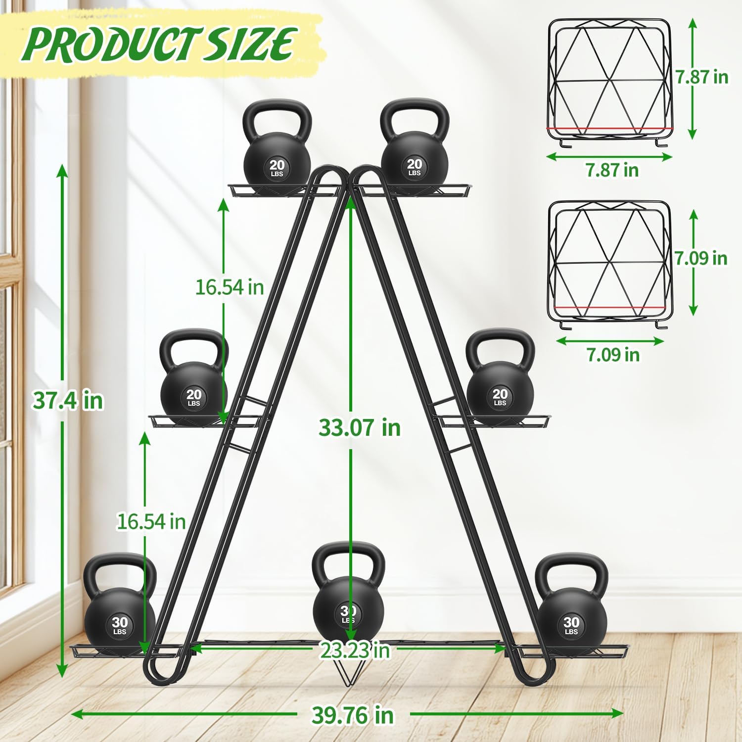 Heavy Duty Metal Plant Stand, Indoor Outdoor Plant Shelf & Rack - 3 Tiers 7 Pots, Plant Holder for Plants/Flowers/Planters, for Living Room Home Corner Patio & Garden