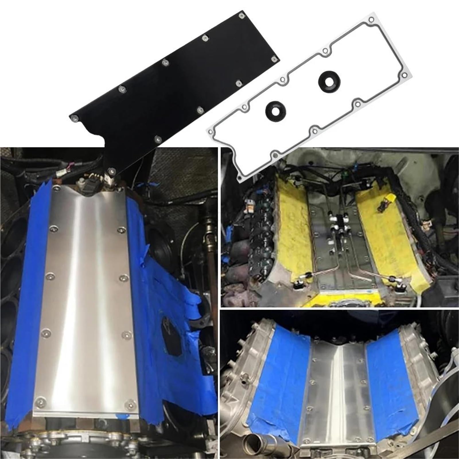 1 Juego Para LSX LS1 LM7 LR4 LQ4 LS6 L59 LQ9 LM4 L33 Todos Los Bloques De Motor Gen III Junta Protectora Del Colector Admisión Sello(Plata)
