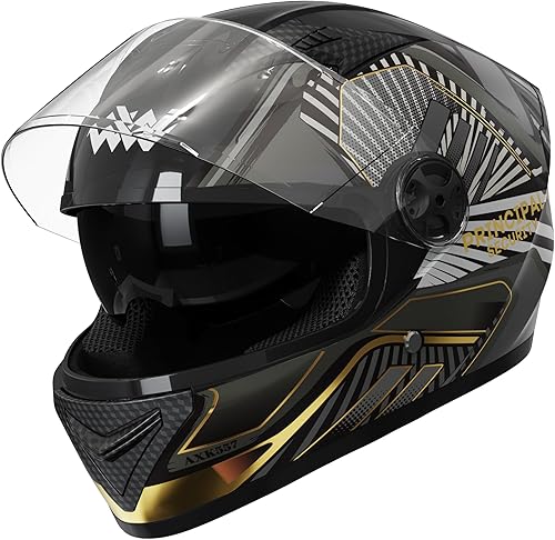 Miniatura 8 de WWJ Cascos de seguridad para bicicleta de equitación, casco de motocicleta para niños, con doble visera, aprobado por DOT