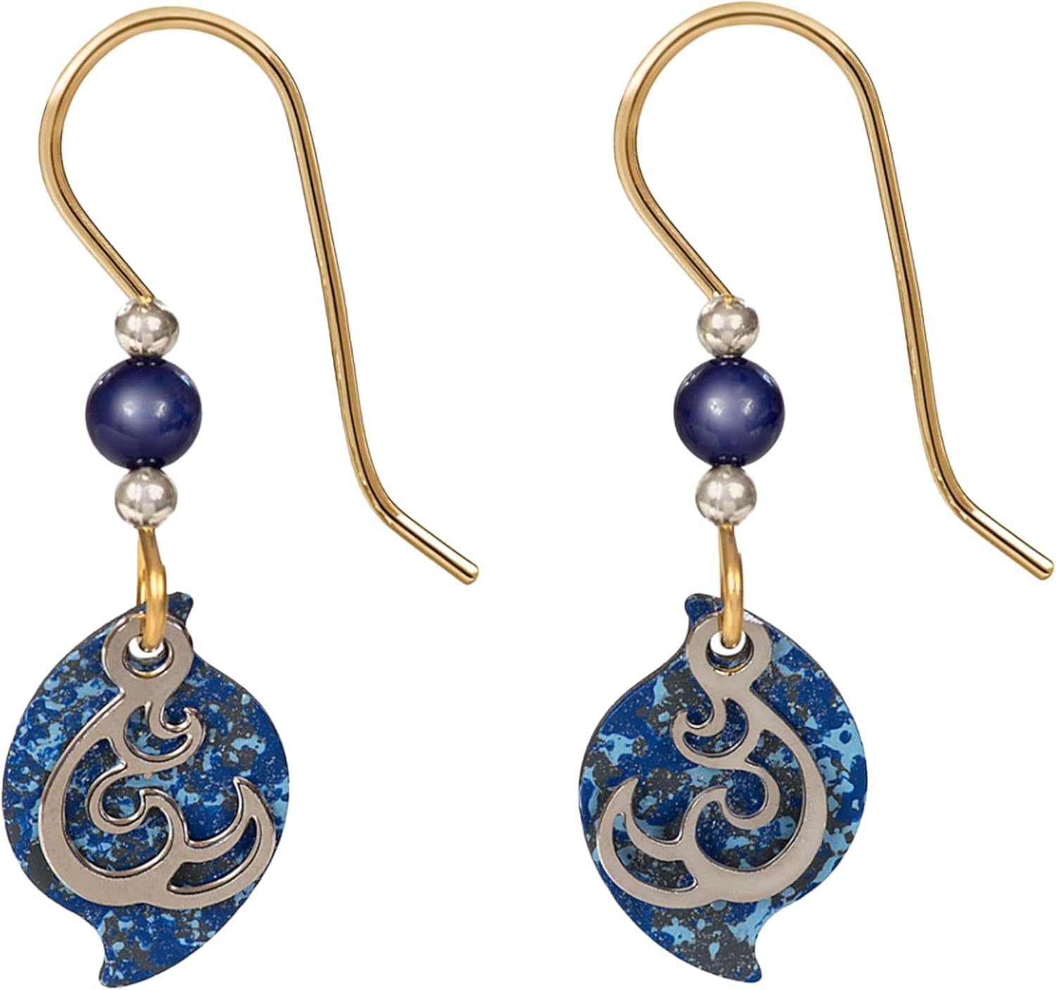 Silver Forest Open Curl on Blue Paisley NE-1778