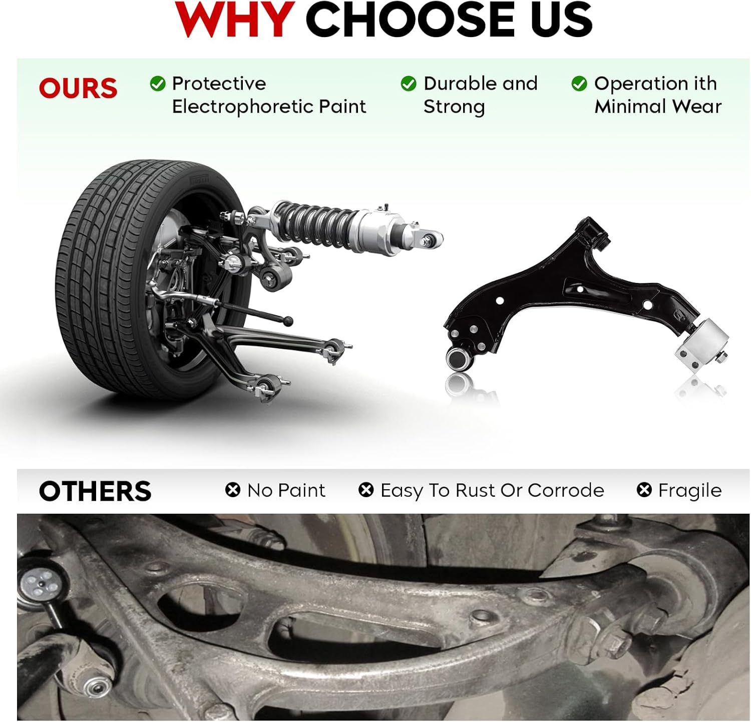 Front Lower Control Arms w/Ball Joint Outer Tie Rods Sway Bars Suspension Kit Fit for Chevy Equinox 2005-2009 Pontiac Torrent(3.4L) 2006-2009 Saturn Vue 2002-2007 K621129 K621136-6pcs