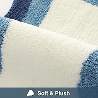 Vista 3 de HAOCOO Alfombra de baño azul, 20x31 pulgadas, alfombra de ducha extra suave antideslizante de microfibra absorbente lavable, alfombrilla