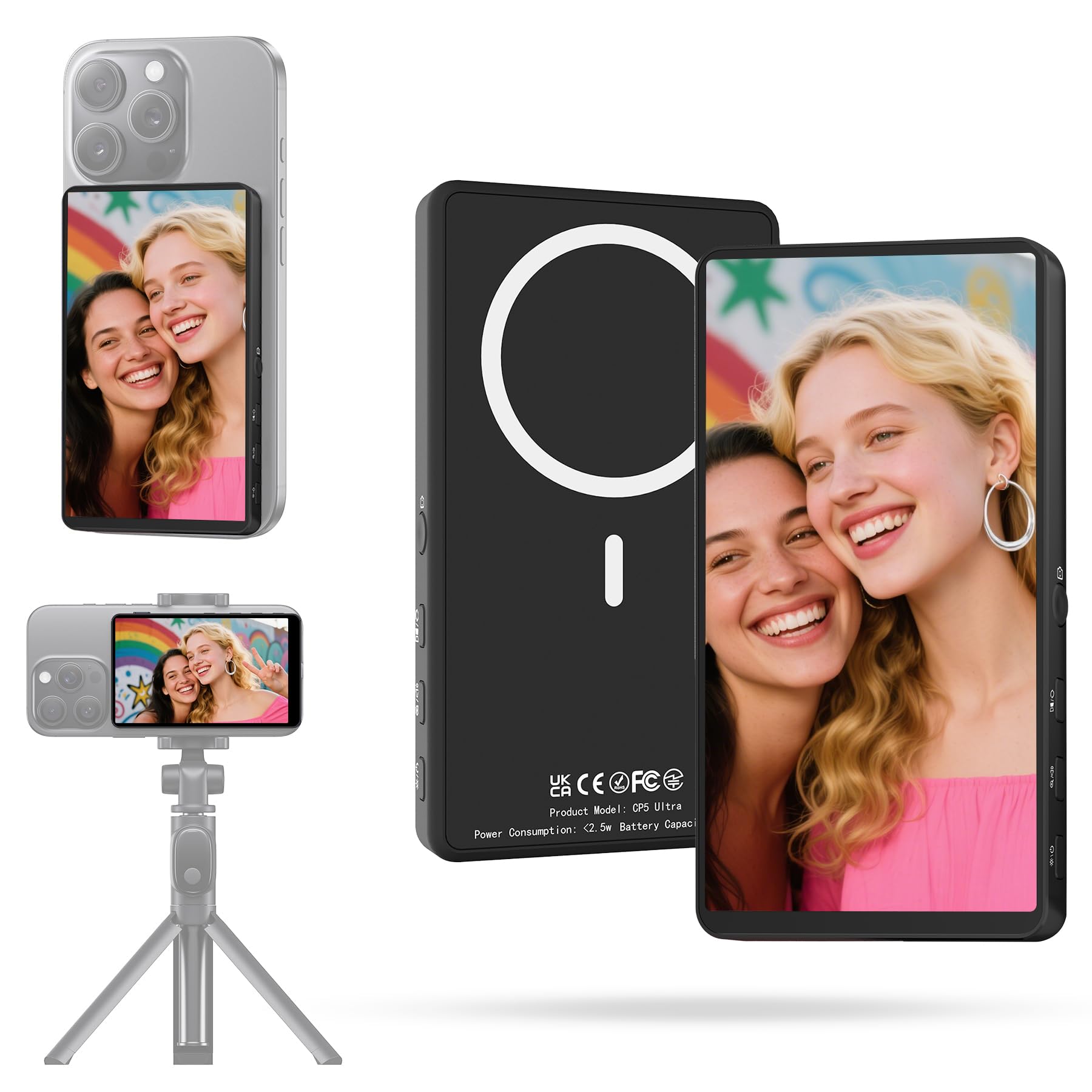 Amazon.com: CP5 Ultra Vlog Selfie Monitor Screen,5-Inch Wireless