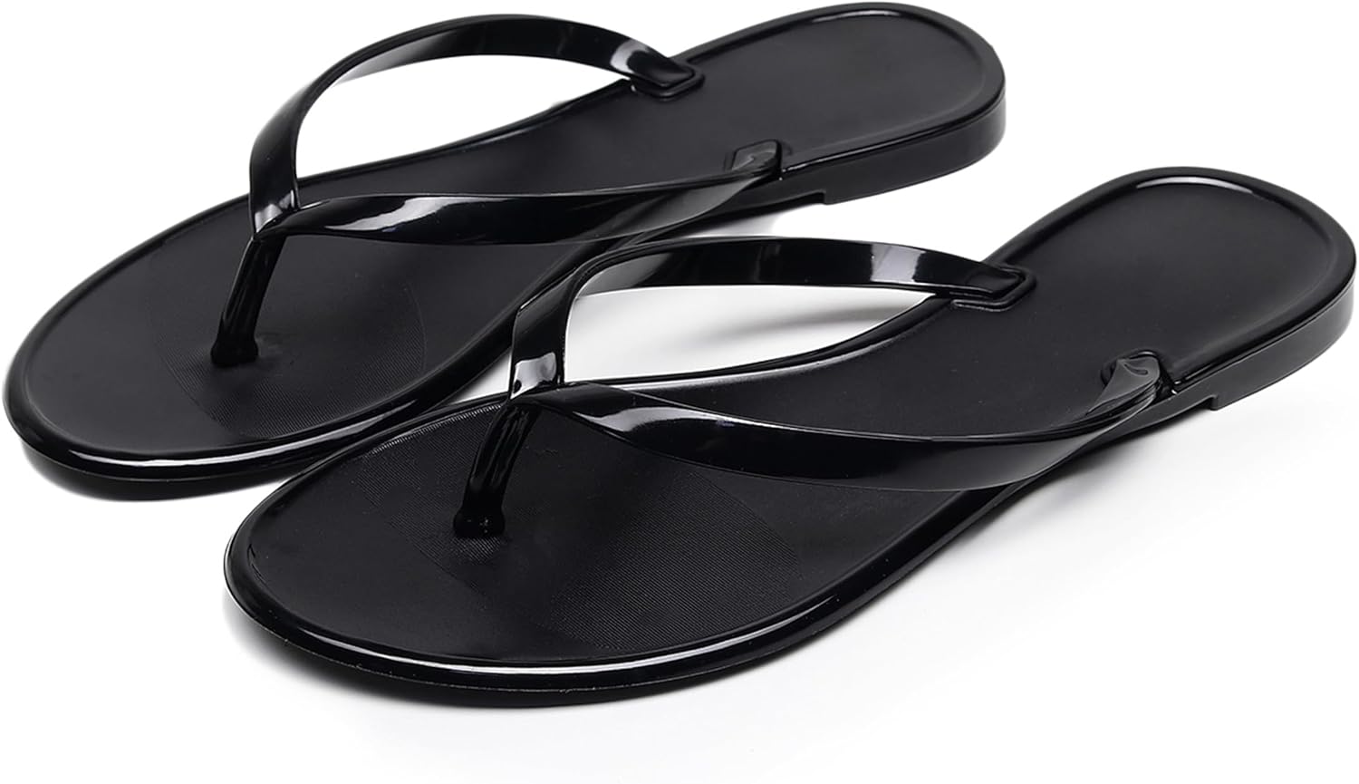 Flip Flops for Women Jelly Shoes Thong Sandals Jellies Flats Clear Slipper Summer Beach Pool Slides Size 10 Slip On Quick Drying Soft - Image 7