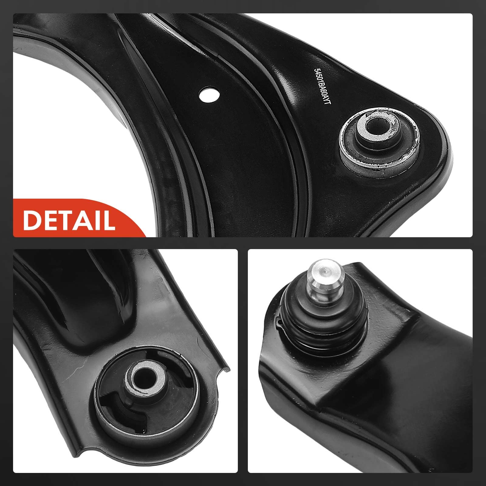 Frankberg 2x Braccio di controllo anteriore sinistro destro 54501BA60A | Compatibile con: Foglia ZE0, Juke F15