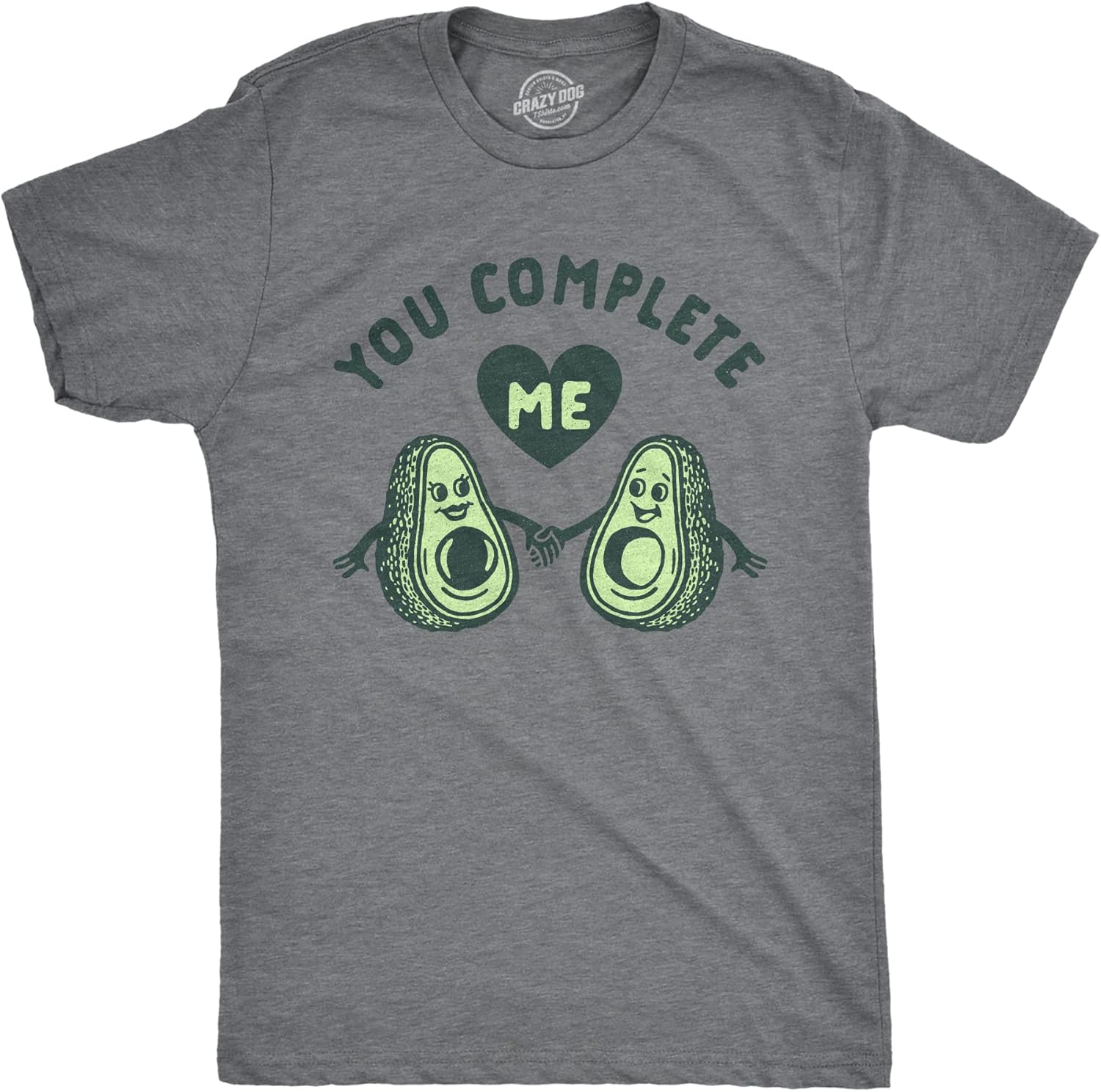 Mens You Complete Me Avocado T Shirt Funny Valentines Day Couple Graphic Tee