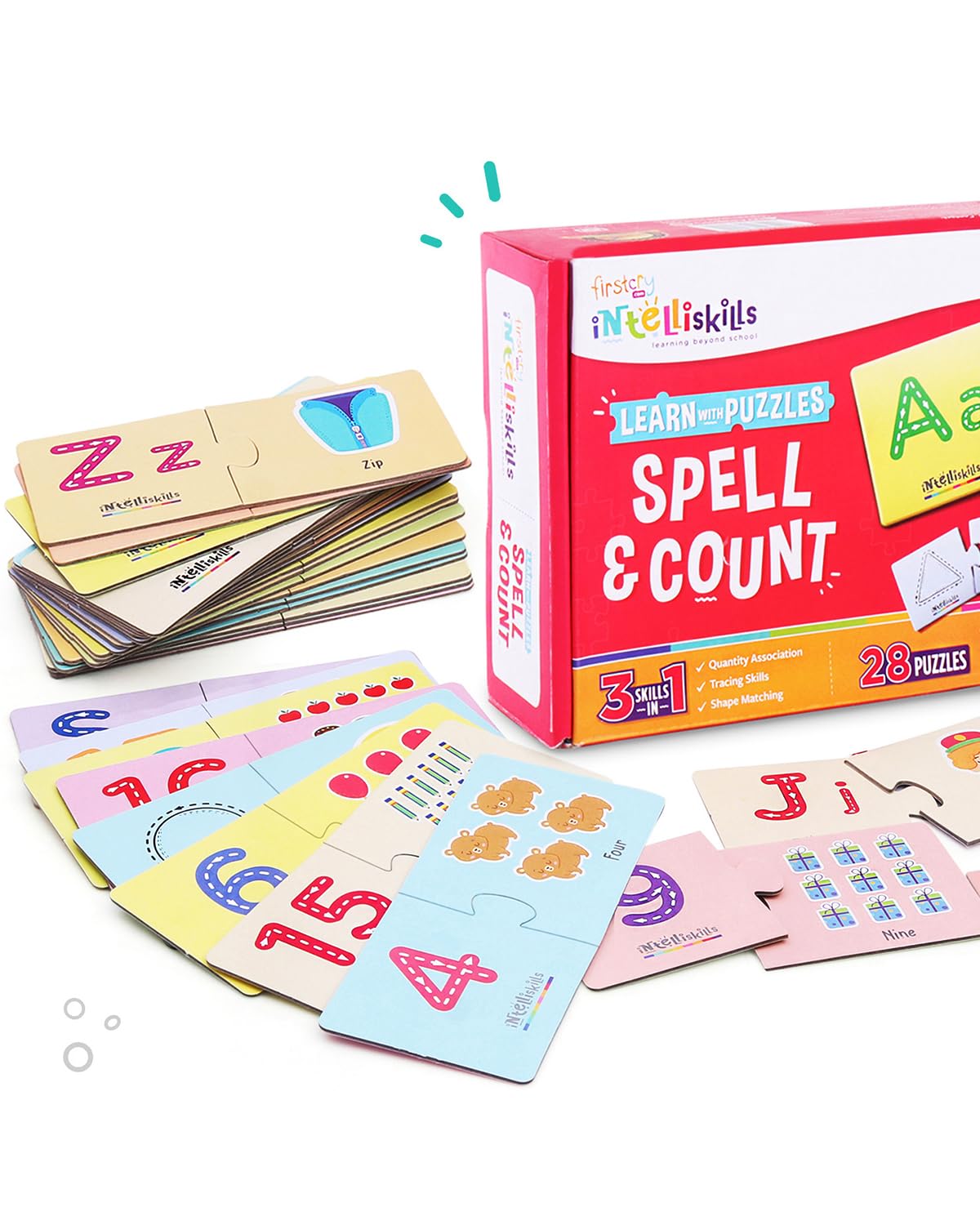 Firstcry Intelliskills Intelliskills Premium 56 Pcs Alphabets & Numbers Jigsaw Puzzle for Kids|Learn with Spell & Count Puzzles|Montessori Early Educational & Learning Game|Multicolor,3+ Years (B0C1GCJTM8) Amazon Price History, Amazon Price Tracker