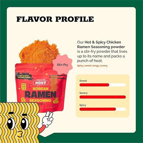 Miniatura 8 de HOXY Journey of Korea "Aderezo para Ramen Coreano"  Sin gluten, vegano  El mejor polvo de aderezo para ramen  5.3oz (SURTIDO, Paquete de 3)