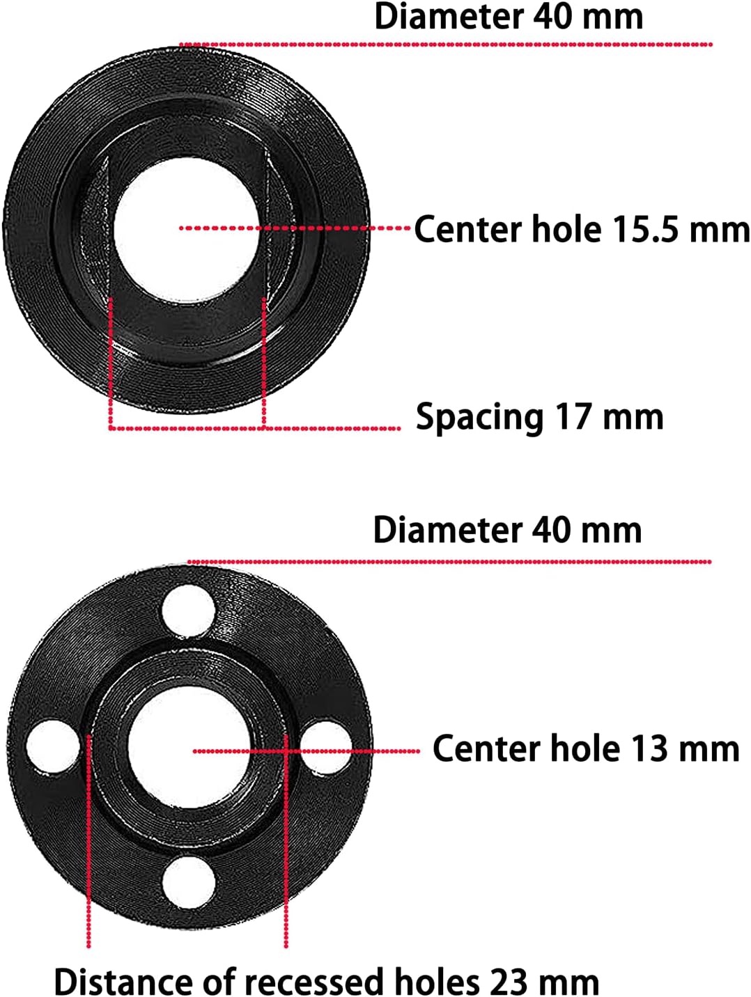 4.5" 5" 5/8-11 Angle Grinder Wrench Grinder Spanner Wrench Grinder Flange Nut 4 pcs for Dewalt Metabo Makita Grinder Parts Ryobi Black Decker