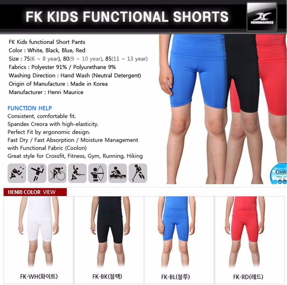 Kids Compression Shorts Underwear Youth Boys Spandex Base Layer Bottom Pants FK