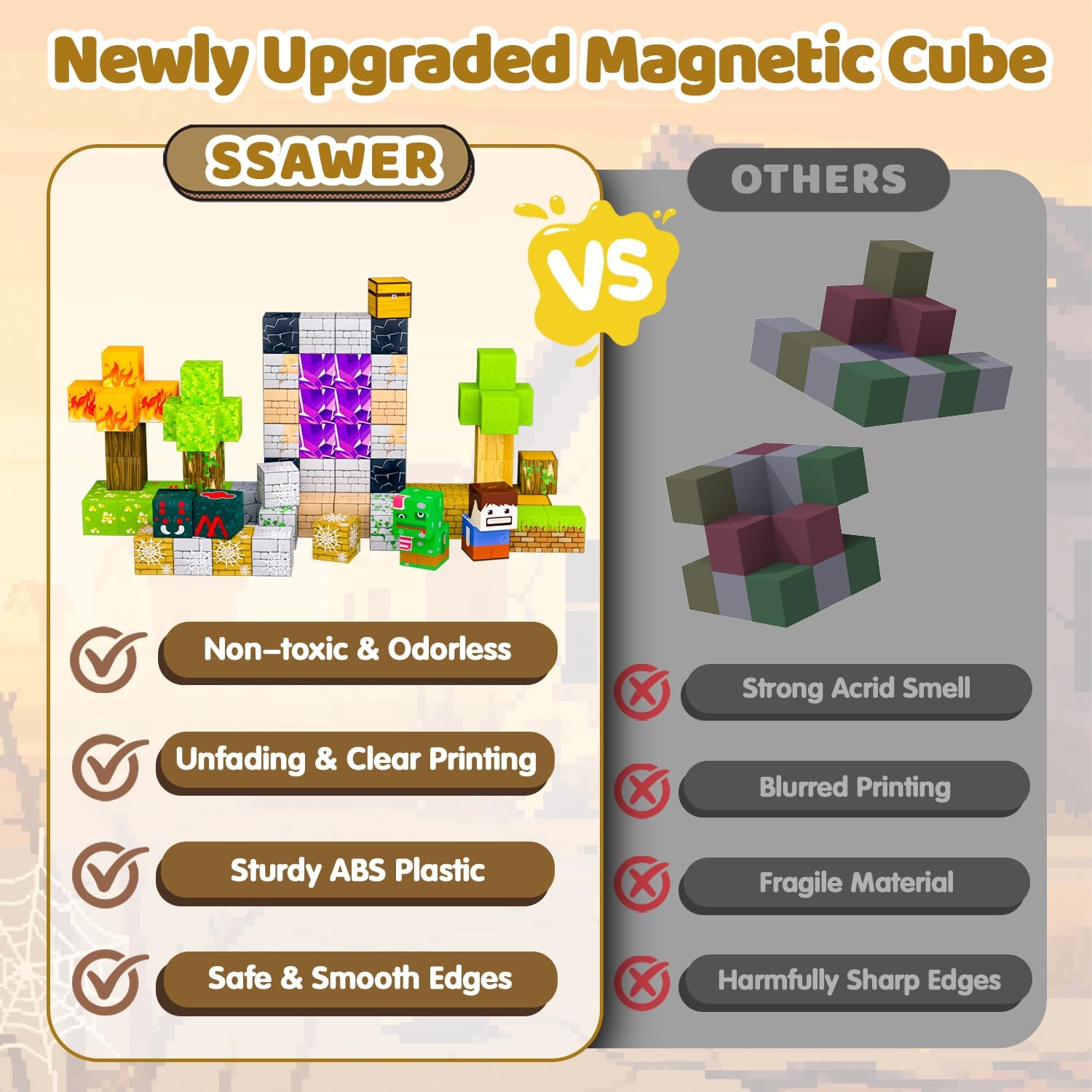 Magnetic Blocks, 100PCS Toys Building Cube Birthday Gifts for Kids | Magnetic Cubes, 0.8 inches Building Blocks, STEM Construction Toys Christmas Birthday Gifts for Kids Boys Girls thumbnail