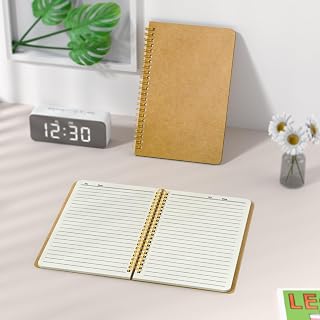 1 Pack Blank Notebook Journal A5 Spiral Notebooks for Note Taking Travel Memo Notepads Diary Planner