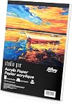 Hilroy Studio Pro Acrylic Paper, 9" x 12", 80 Pages, Top Bound, 235 GSM Acrylic White Paper (540046)