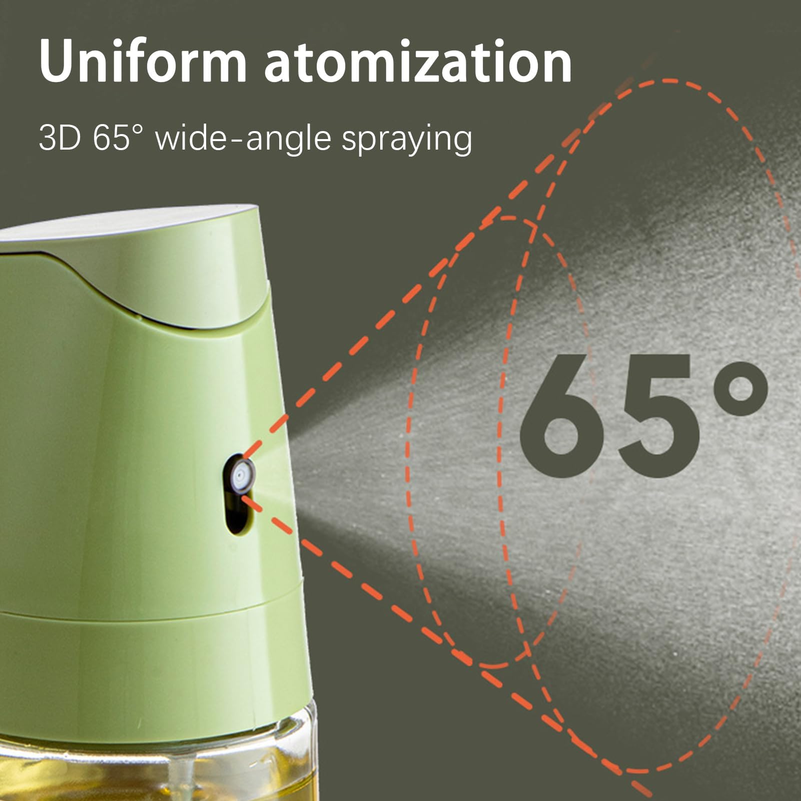 Dispenser spray per olio d'oliva, flacone da 300 ml per cucinare, grigliare, cuocere, barbecue, friggitrice ad aria, picnic, ristorante, giardino, frittura