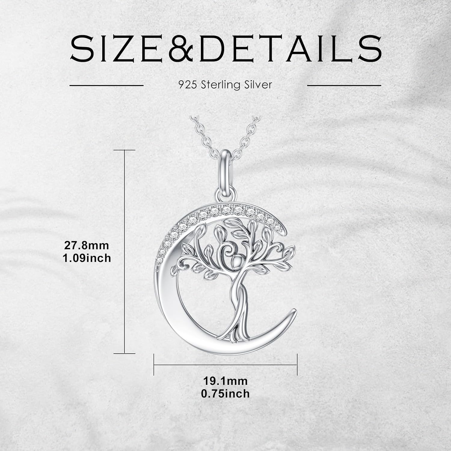 Diamond Tree of Life Necklace for Women in 925 Sterling Silver Tree of Life Jewelry Gifts - Image 6
