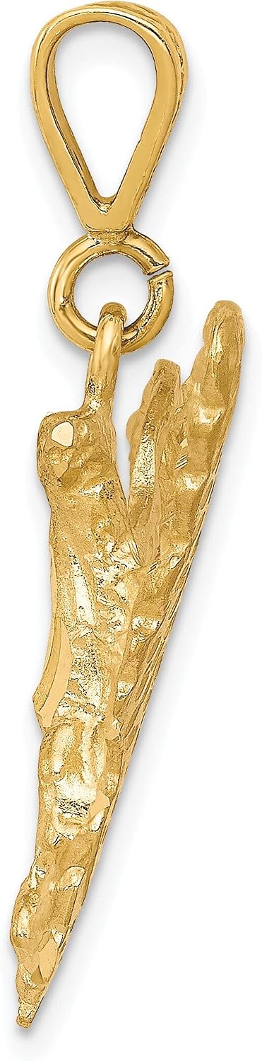 10K Gold Flying Eagle Charm Jewelry FindingKing