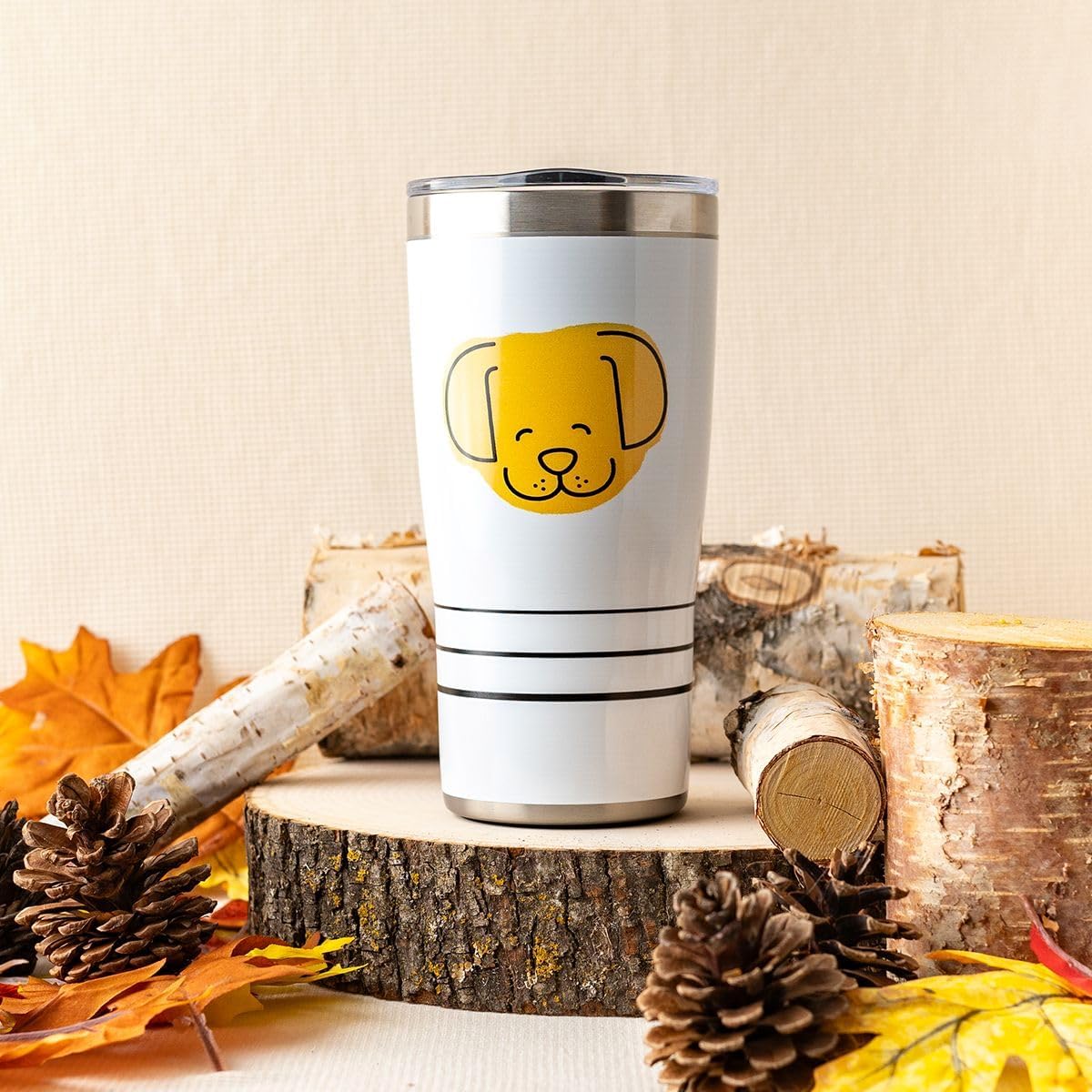 Tervis Traveler Pet Face Triple Walled Insulated Tumbler Travel Cup Keeps Drinks Cold & Hot, 20oz, Pup - Image 2