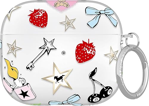 Miniatura 5 de Velvet Caviar Funda compatible con AirPods de tercera generación con llavero – Lindas fundas protectoras duras para AirPod 3 para mujer – Rosa