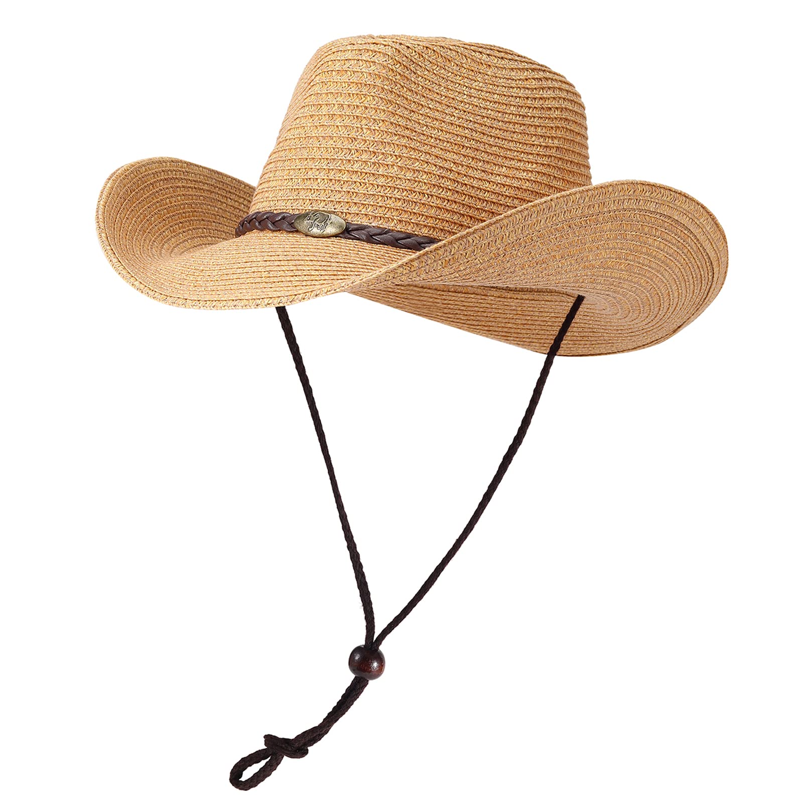 Willheoy Unisex Sombreros de Cowboy para Mujer Verano Sombrero de Vaquero para Hombre Sombreros de Panamá Protección Solar