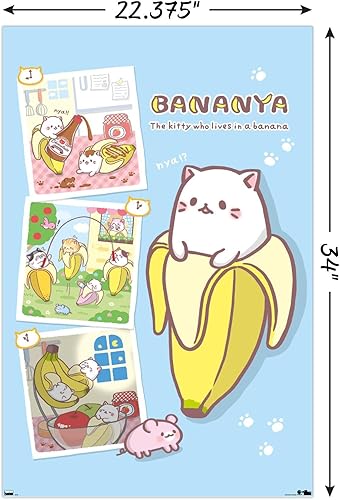 Miniatura 3 de Trends International Bananya - Póster de collage de pared, 34 pulgadas de largo x 22.4 pulgadas, versión sin marco
