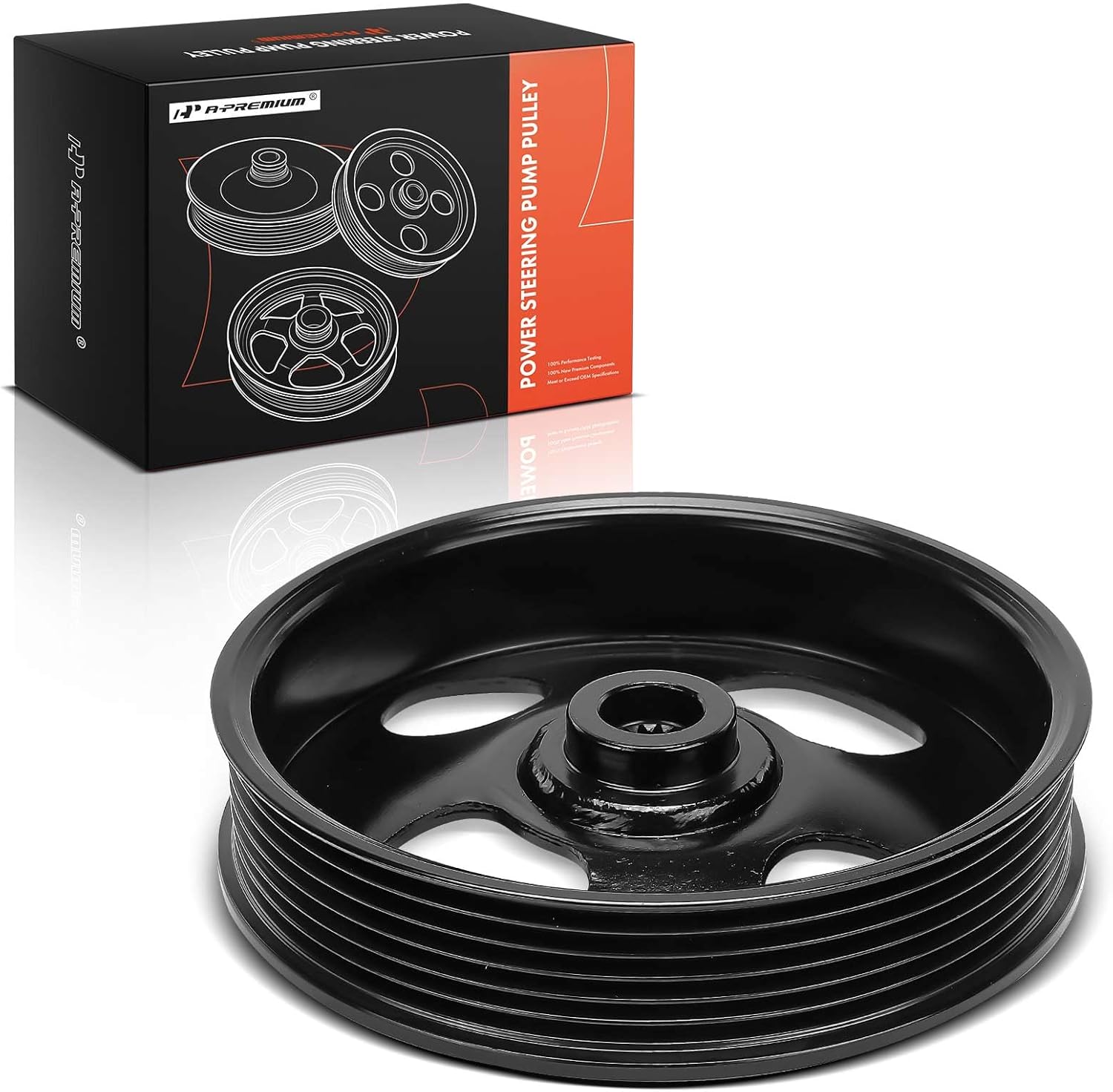 A-Premium Power Steering Pump Pulley Compatible with Nissan Altima 2002-2006, Frontier 2005-2019, Sentra 2002-2006, 2.5L