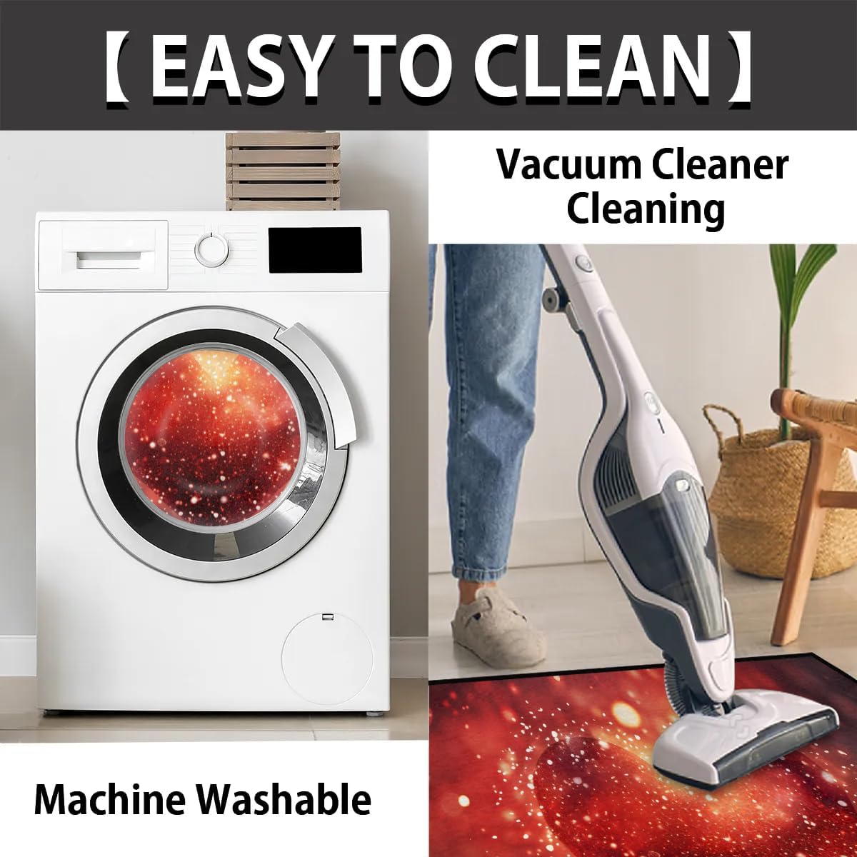 Half Round Door Mat Glow Heart Red Valentine's Day Non-Slip Semi Circle Area Rug Washable Half Moon Hearth Rugs for Indoor Outdoor Bathroom Kitchen Patio Runner Mat Laundry Room Home Decoration