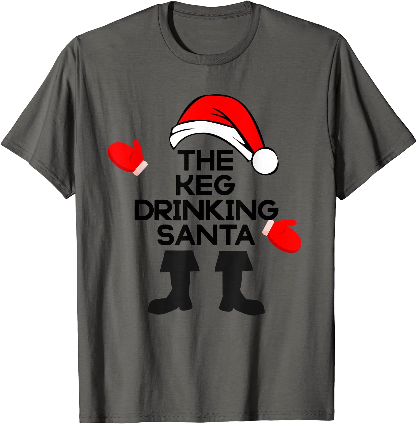 The Keg Drinking Santa Brewery Funny Christmas Beer T-Shirt