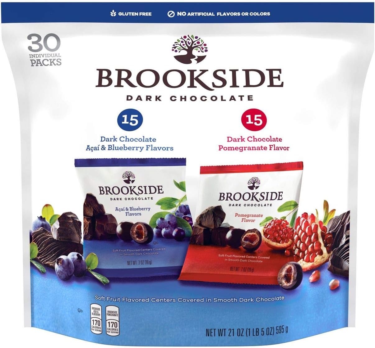 2 Set - Product of Brookside Dark Chocolate Variety Pack, 30 pk./0.7 oz.