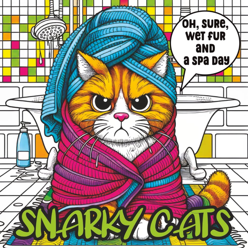 Snarky Cats: A Funny and Sarcastic Coloring Book for Adults with a Touch of Sass and Relaxing Humor – Perfect for Cat Lovers: A Snarky and Sassy Collection for Cat Lovers Seeking Relaxation and Humor