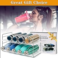 Vista 8 de Organizador de botellas de agua para gabinete, almacenamiento ajustable de vasos, soporte expandible para botella de agua para organización