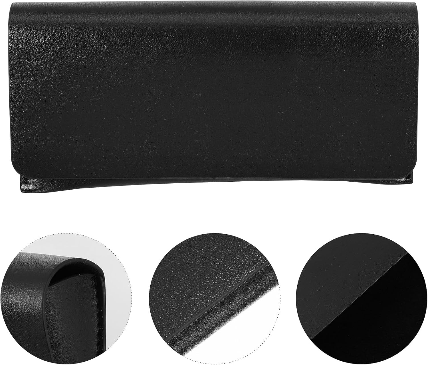 SUPVOX Pu Leather Glasses Case, Portable Sunglasses Storage Box, Protective Eyeglass Holder for Travel, Single Piece with Black Interior, Suitable for Men