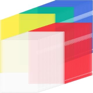 Excefore Excefore Plastic Document Folders 8.7x12.2inch Colour: Transparent | Material: Plastic | Style: colored | Brand: Excefore | Sheet size: Letter | Number of pockets: 50