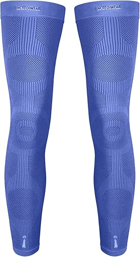 Vista 23 de Incrediwear Paquete de 2 mangas de pierna largas de longitud completa para aliviar el dolor de piernas y recuperación muscular, ayuda a reducir