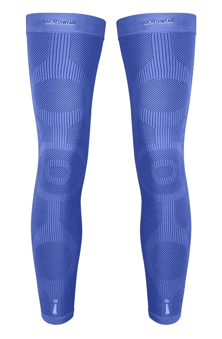 Incrediwear Leg Sleeve 2pk – Full Length Long Leg Sleeve for Leg Pain Relief & Leg Muscle Recovery, Helps Reduce Swelling & Inflammation, Promotes Circulation for Men & Women (Royal, Small)