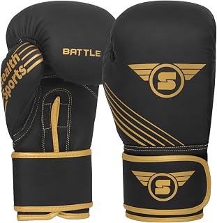 Stealth Sports Boxing Gloves – PU Leather Sparring Gloves Men Women – 8 10 12 14 16 Oz - Training Mitts, MMA, Muay Thai – Punching Bag, Focus Mitts Pads Speed Ball Workout Kickboxing Gloves