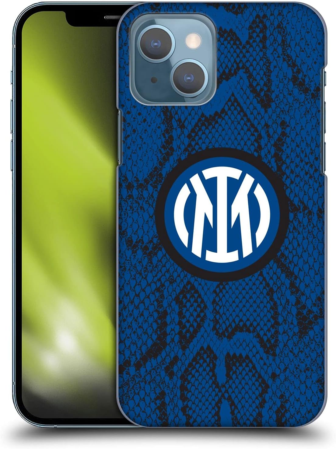 Head Case Designs Officially Licensed Inter Milan Snake Patterns Hard Back Case Compatible with Apple iPhone 13