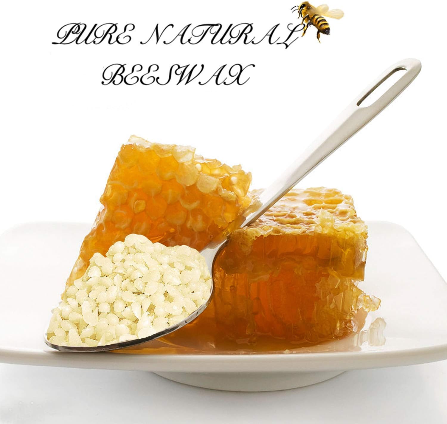 White Organic Natural Beeswax Pellets 10lb/160 oz Premium Quality Bees Wax Granules for Craft Lovers to DIY Handmade Candles Soaps and Creations