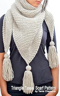 Triangle Tassel Scarf Pattern Womens Scarf Knitting Pattern Triangle Scarf Winter Scarf Shawl Pattern Knit Scarf Pattern Tassel Pattern Christmas Gift Ideas Chunky Knit Scarf Fall Scarf Chunky Scarf - Buy now