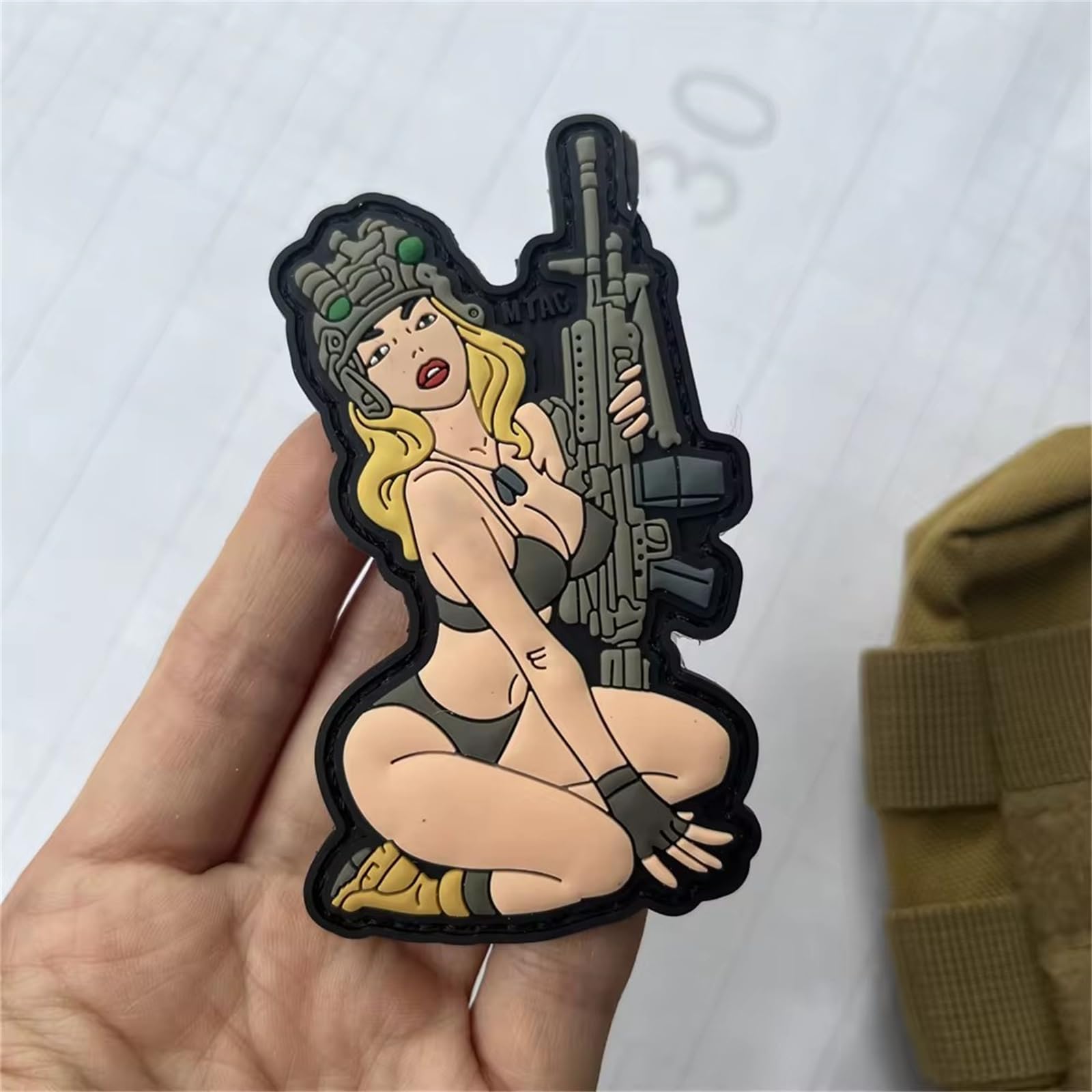 Viusneun PVC Sexy Beauty Patch 3D Rubber Patch Velcro Patches Military Tactical Badge Hook Patch for Uniform, Backpacks, Tactical Vests, Military Uniforms