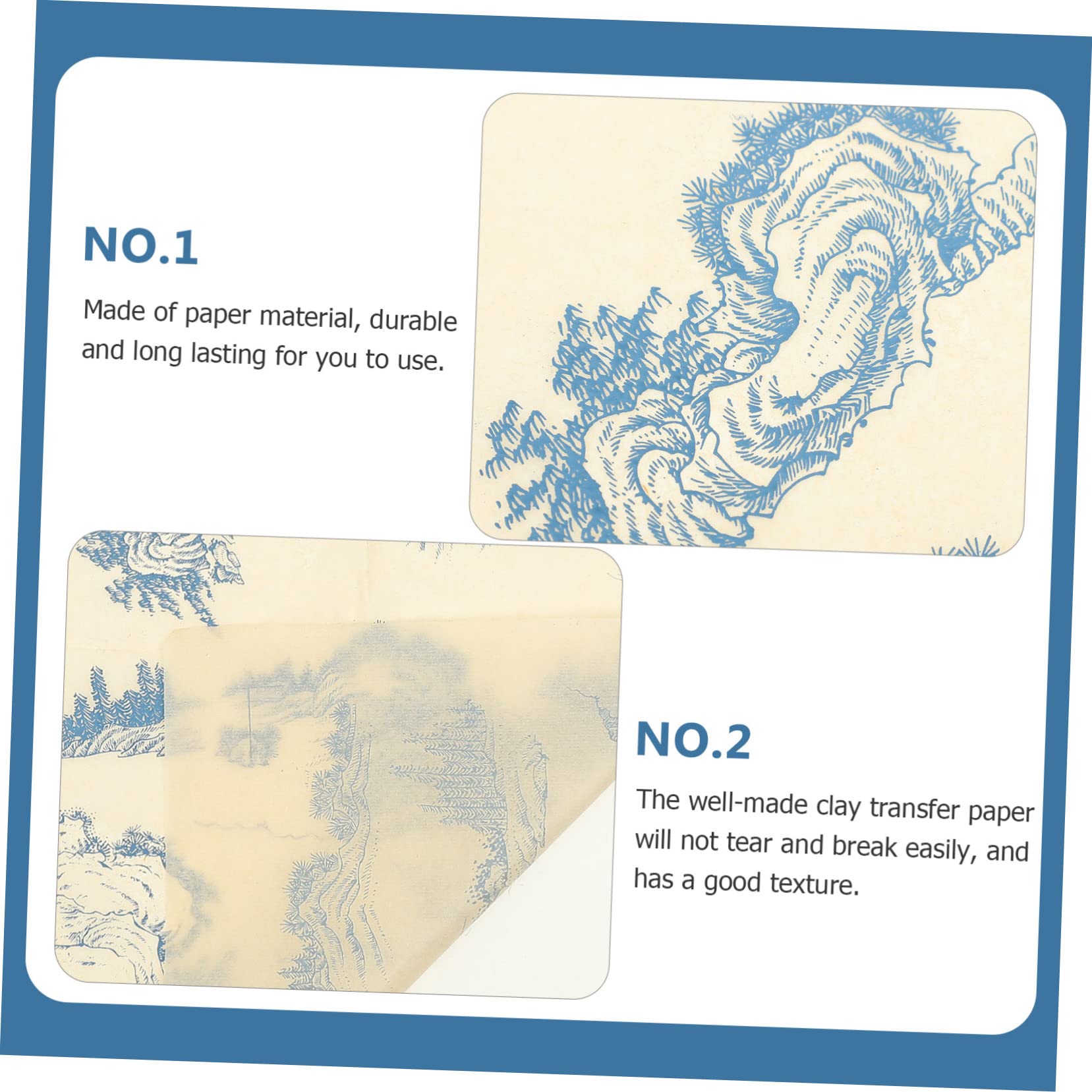 20feuilles Papier De Transfert Chic pour Décalcomanies De Pottery De Papier sous-glaçure Haute Température pour Décorations
